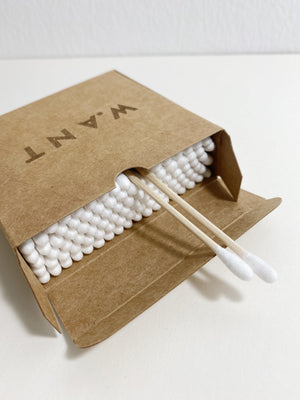 bamboo cotton buds - WANT Skincare